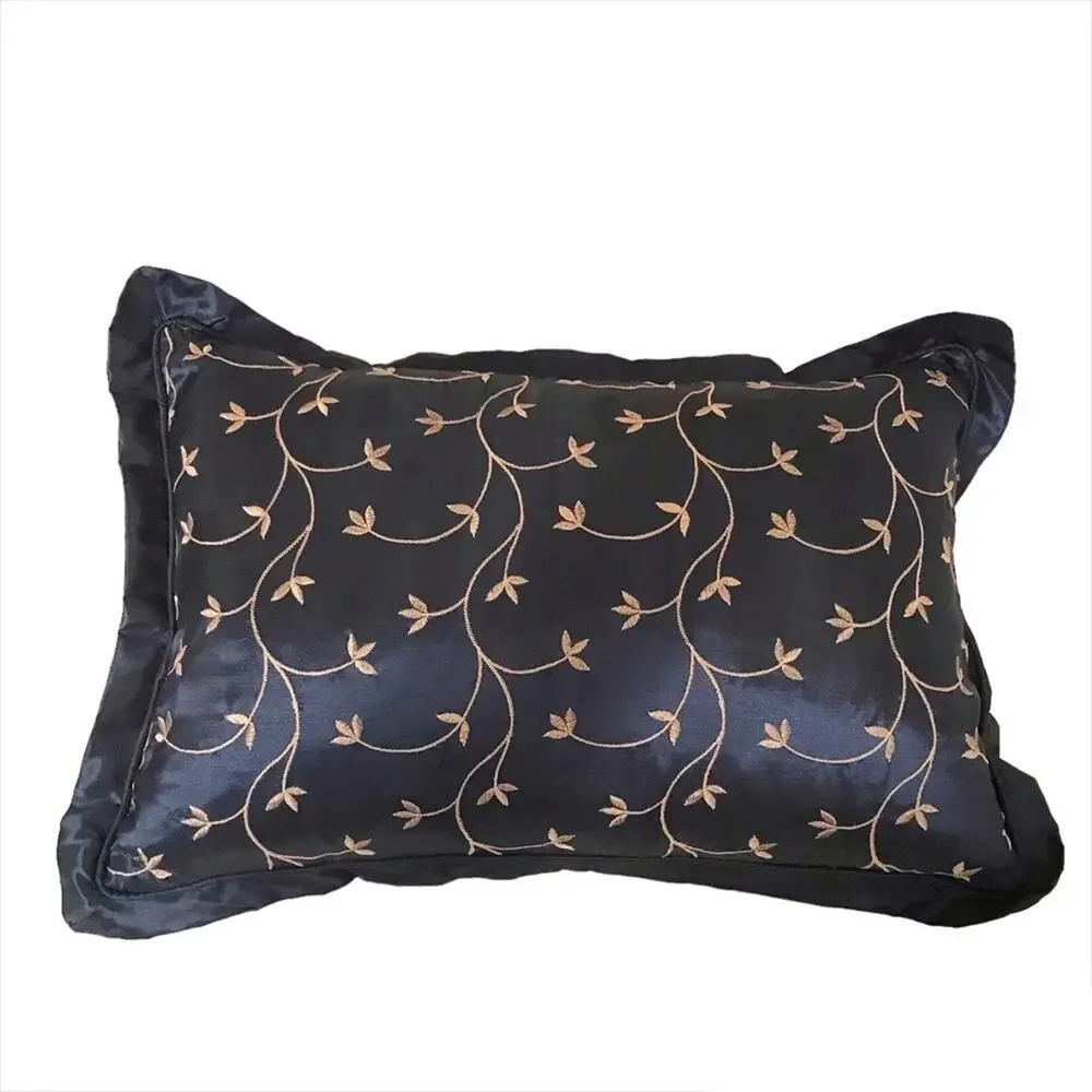 Navy blue and gold decorative pillow